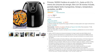 Freidora sin aceite marca Princess 182055 5.2 L por 75,65€