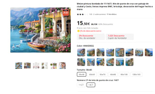 Recopilación de kits de punto de cruz desde 7,08