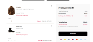 27% extra korting op de sale tot 80% of 30% extra korting op zwarte kleding