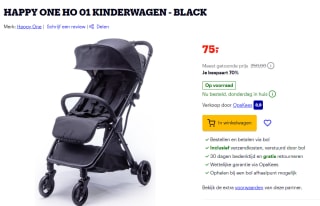 Happy One HO 01 kinderwagen voor maar €75 bij Bol