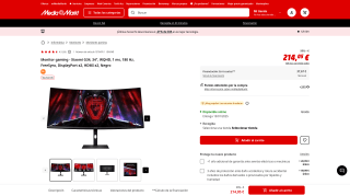 Monitor Gaming Xiaomi G34 por 214,05€