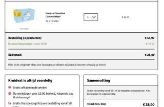 Kruidvat grootverpakking babydoekjes 3 voor €28