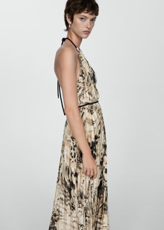 Vestido plisado animal print pra Mujer por 13.99€