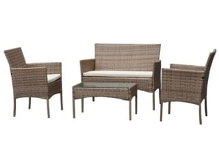 Set de Jardín de Rattan Mainstays 4 Piezas Beige por $2,999 en Walmart