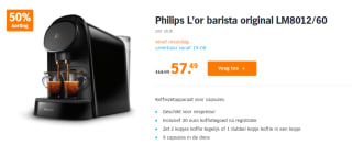 Philips L'Or Barista LM8012/60 - Koffiecupmachine - voor €57,49 bij de AH