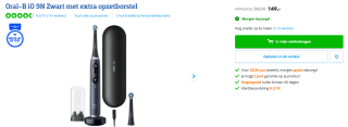 Oral-B iO 9N Elektrische Tandenborstel - Zwart voor €149 bij Coolblue