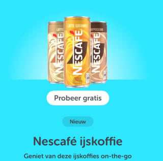 Probeer Nescafé ijskoffie gratis na cashback via Tikkie