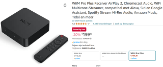 WiiM Pro Plus Receiver voor €199,20 met Amazon Prime