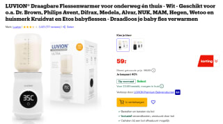 Draagbare Flesverwarmer Luvion 35P voor €59 bij Bol