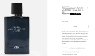 Zara Bogoss Vibrant Leather Winter 100ml Eau de parfum hombre por 12,99€