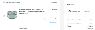 Huawei Freebuds Pro - Noise Cancelling voor €179,99 dmv code bij Huawei