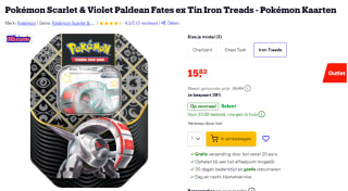 Pokémon Scarlet & Violet Paldean Fates ex Tin Iron Treads - Pokémon Kaarten voor €15,83 bij Bol