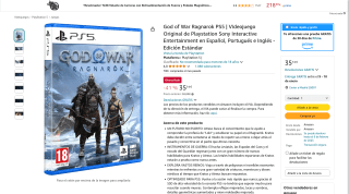 God of War Ragnarok PS5 por 35,14€