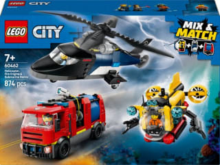 LEGO City Helikopter brandweerauto en onderzeeër remix (60462) voor €37,04 bij Bol