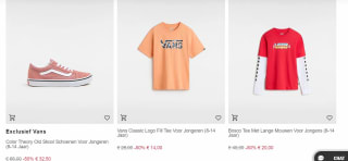 50% + 20% EXTRA korting in de Vans Sale