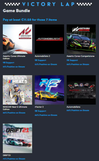 Ultimate Sim Racing Bundle met 7 games voor €11,68 bij Humble Bundle