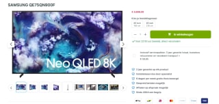 Samsung Neo QLED QN900F 75" Zwart voor €3.698 bij Plasmavisie