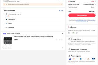 Freidora Cosori Dual Basket Chef Edition de aire 8,5 Litros con doble cestas por solo 140,99€