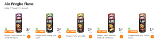 Alle Pringles Flame 2+2 gratis bij de AH