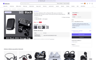 Auriculares inalámbricos HiFi Bluetooth TWS conducción ósea por 2,58€