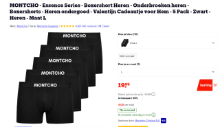 MONTCHO Boxershorts 5 Pack voor €19,99