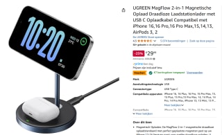 Ugreen Cd317 Magsafe/Qi 2In1 Charging Station voor €22,99 bij Amazon