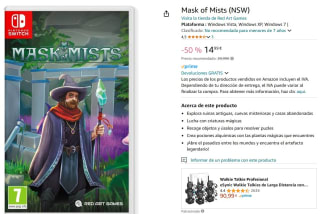 Videojuego para Mintendo Mask of Mists por 14,99€