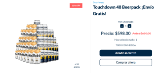 Touchdown 48 Beerpack a $598 en Beerhouse