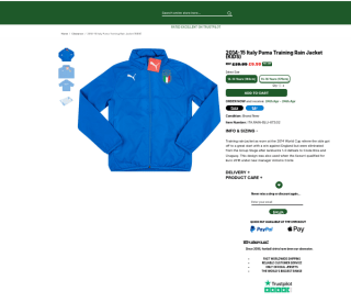 Chaqueta Puma Italia 2014-15 Impermeable de entrenamiento Niños por 10,49€