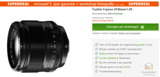 Fujifilm Fujinon XF 56mm F1.2 R voor €494 bij Neboweb
