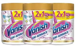 Pack 3 Vanish Oxi Advance 900g por 17,24€ (cuenta nueva por 10,34€)