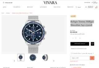 Relógio da Tommy Hilfiger em Aço na cor azul - R$ 840