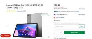 Lenovo M10 3rd Gen 10.1 Inch 32GB Wi-Fi Tablet for only £99.99