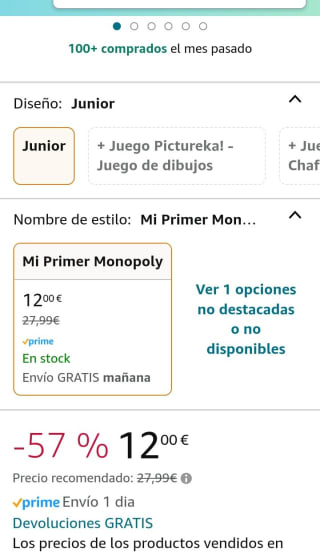 Mi Primer Monopoly por 12€.