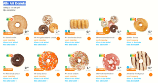 Alle Donuts 2+3 gratis bij de AH