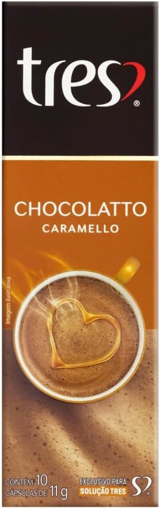 5 Caixas de Café Tres Chocolatto em Cápsula, sabor Caramelo - R$ 47,25