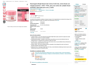 Crema Neutrogena Bright Boost Gel por solo 14,24€