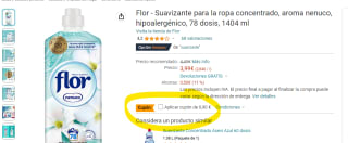 Flor Suavizante, aroma nenuco de 78 dosis, 1404 ml por 2,89€