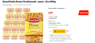 12 x Grand' Italia Penne tradizionali 500 g voor €11,99 bij Bol.com