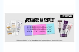 Regalo MiniTallas con compra de Kiehl's.