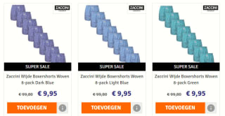 8-pack Zaccini Woven Boxershorts voor €9,95 bij 1dagactie