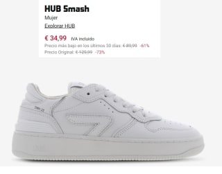 Zapatillas de Mujer HUB Smash por 34.99€