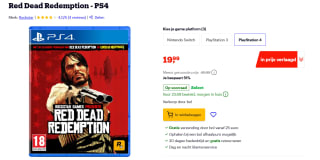 Red Dead Redenption voor €19,99 bij Bol