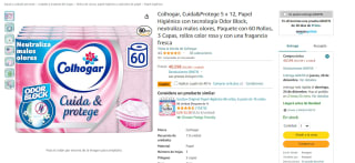 Papel higiénico Colhogar Cuida&Protege 5 x 12 por 24.35€