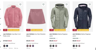 Tot wel 60% korting op Jack Wolfskin bij Bever