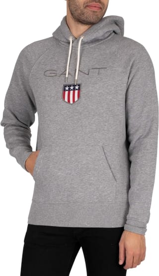 GANT hoodie lichtgrijs voor €32,95