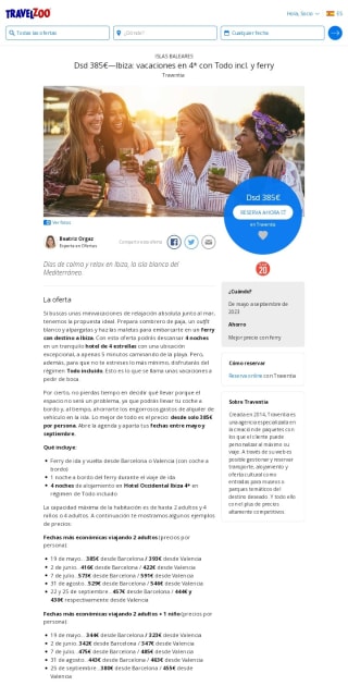 Ibiza 5 noches en 4* Todo Incluido + Ferry desde 385€.