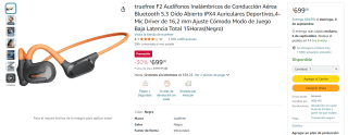 Audífonos TrueFree F2 por $699 en Amazon, envío gratis