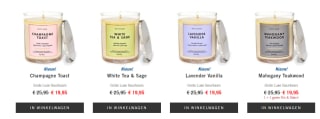 Alle grote luxe geurkaarsen voor €19,95 bij Bathandbodyworks