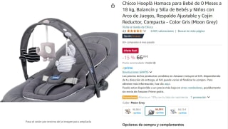 Chicco Hooplà Hamaca para Bebé de 0 Meses a 18 kg por 66,99€